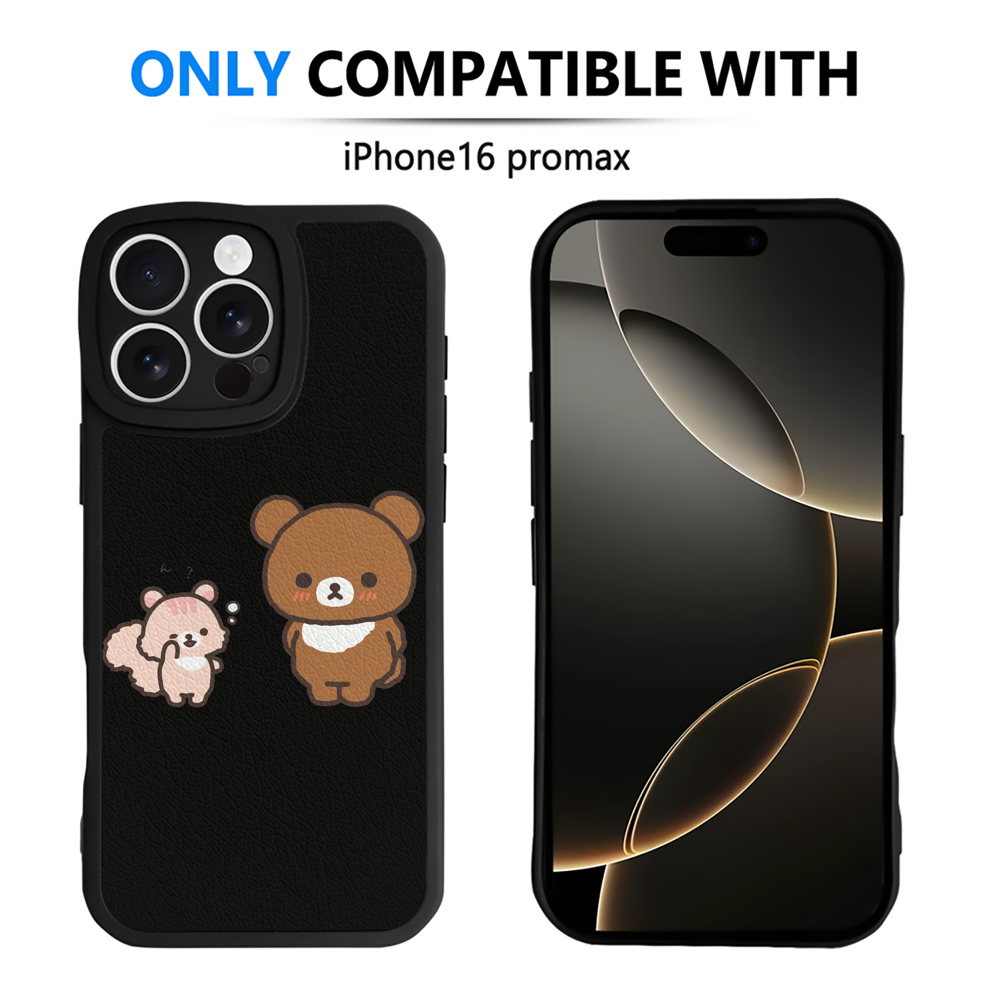 （画像用） リラックマ リラックマ キイロイトリ Rilakkuma Korilakkuma Kiiroitori 【iPhone 16シリーズ対応】シリコンスマホケース（レザー調） 材質：シリコン